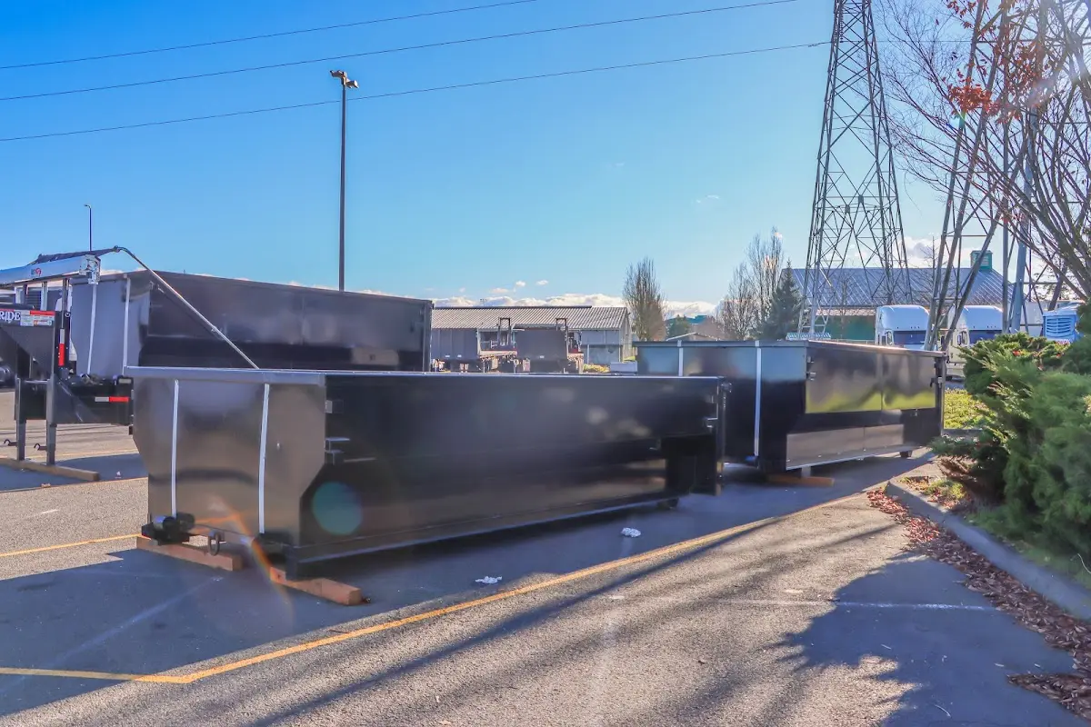 Roll-off dumpster ready for waste disposal at job site for Demolition Dumpster Rental in Milo